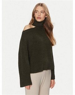 Свитер с высоким воротником обычного кроя, зеленый Jdy