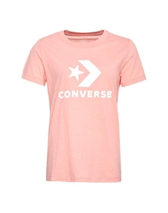Футболка classic logo printing short sleeve pink, розовый Converse