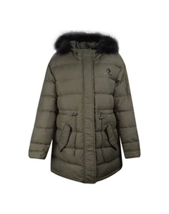 Куртка long down jacket 'green', зеленый Converse