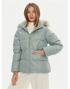 Пуховик стандартного кроя, синий Calvin klein