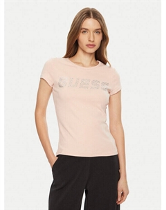 Футболка стандартного кроя, розовый Guess