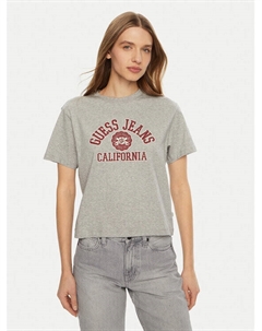 Футболка стандартного кроя, серый Guess