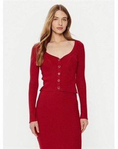 Кардиган стандартного кроя, красный Guess