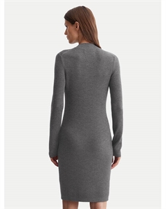 Трикотажное платье приталенного кроя, серый Marc o'polo