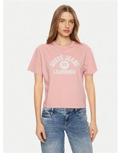 Футболка стандартного кроя, розовый Guess