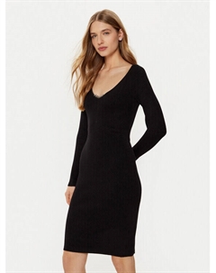Трикотажное платье обычного кроя, черный Guess