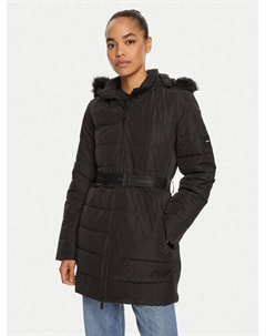 Пуховик стандартного кроя, черный Calvin klein