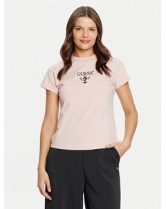 Футболка узкого кроя, розовый Guess