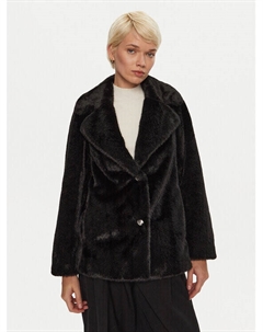 Шуба стандартного кроя, черный Guess