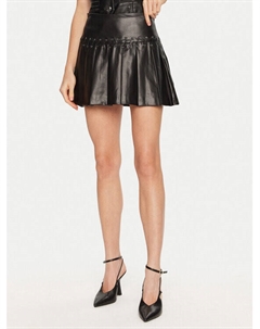 Юбка из искусственной кожи, стандартного кроя, черный Guess