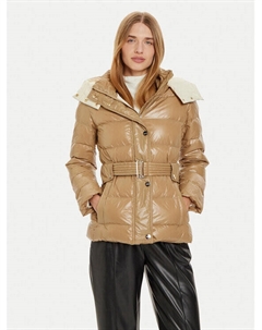 Пуховик стандартного кроя, бежевый Liu jo