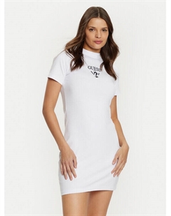Платье на каждый день приталенного кроя, белый Guess