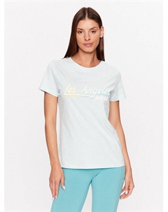 Футболка стандартного кроя, бирюзовый Guess