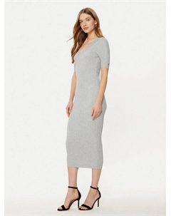 Трикотажное платье облегающего кроя, серый Guess