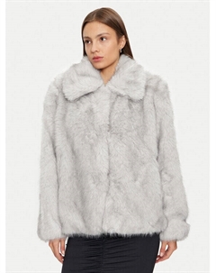Шуба стандартного кроя, серый Only