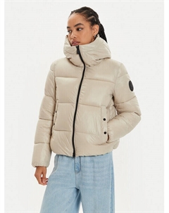 Пуховик стандартного кроя, бежевый Save the duck