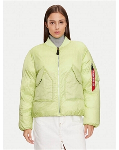 Бомбер стандартного кроя, зеленый Alpha industries
