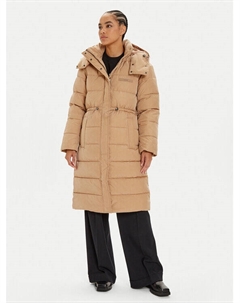 Пуховик стандартного кроя, бежевый Calvin klein