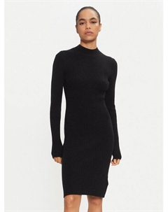 Трикотажное платье приталенного кроя, черный Calvin klein