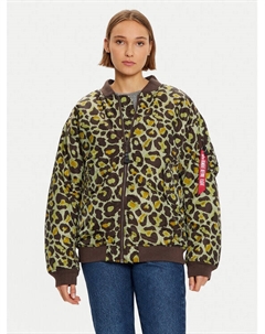 Бомбер стандартного кроя, зеленый Alpha industries