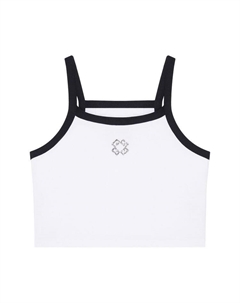 Топ Cropped Spaghetti Strap Tank Top White, белый Givenchy