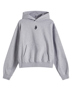 Укороченная толстовка с капюшоном и вышивкой «Якорь», серый Jw anderson