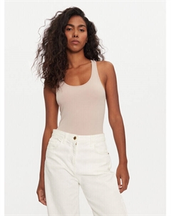 Боди облегающее, бежевый Tommy hilfiger