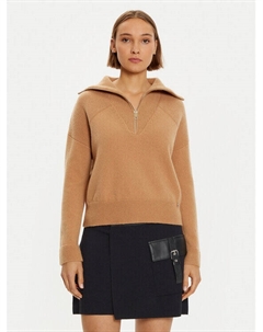 Свитер с высоким воротником обычного кроя, коричневый Liu jo