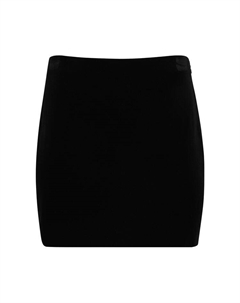 Юбка Stretch Velvet Mini Skirt Black, черный Miu miu