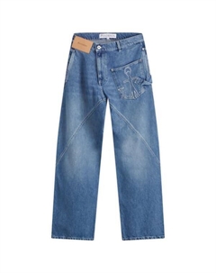 Перекрученные джинсы для спецодежды, голубой Jw anderson