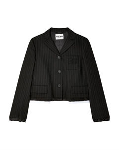 Куртка Pinstripe Suit Jacket Black, черный Miu miu