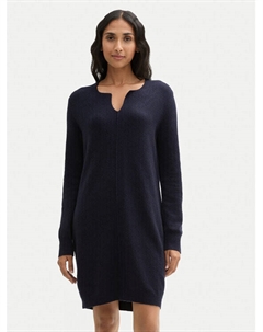 Трикотажное платье обычного кроя, синий Tom tailor