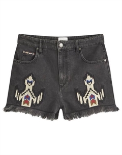 Вышитые джинсовые шорты Lesia Étoile, серый Isabel marant