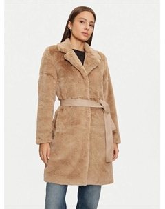 Шуба стандартного кроя, бежевый Only