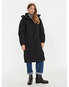 Пуховик стандартного кроя, черный Jdy