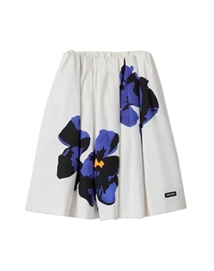 Юбка Poplin And Jersey Printed Skirt White/Purple, белый Miu miu