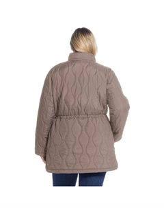 Стеганый анорак с капюшоном размера плюс , серо-коричневый Weathercast