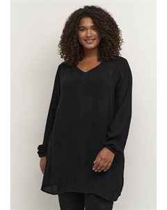 Туника V-образный вырез, глубокий черный Kaffe curve