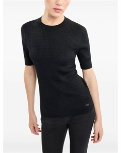 Футболка фактурной вязки, черный Fay