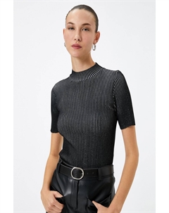 Женский свитер антрацитового цвета, серый Koton