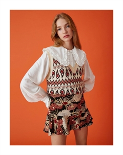 Вязаный свитер с V-образным вырезом, разноцветный Koton