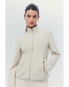 Спортивная флисовая куртка из материала drymove, бежевый H&m