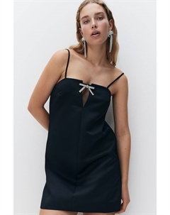 Платье на бретелях с бантом, черный H&m