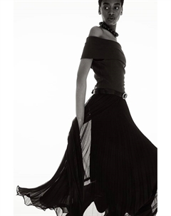 Топ с открытыми плечами, коричневый H&m