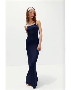 Облегающее платье в рубчик, синий H&m