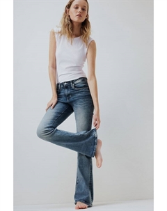 Расклешенные ультравысокие джинсы, синий H&m