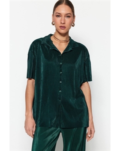 Рубашка – зеленая – свободного кроя, зеленый Trendyol