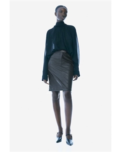 Юбка карандаш длиной до колена, коричневый H&m