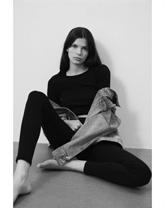 Леггинсы из джерси, черный H&m