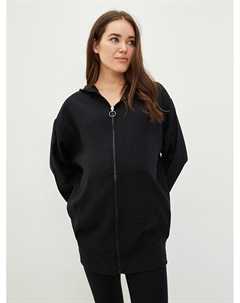 Простая туника для беременных с капюшоном и длинными рукавами, новый черный Lc waikiki maternity